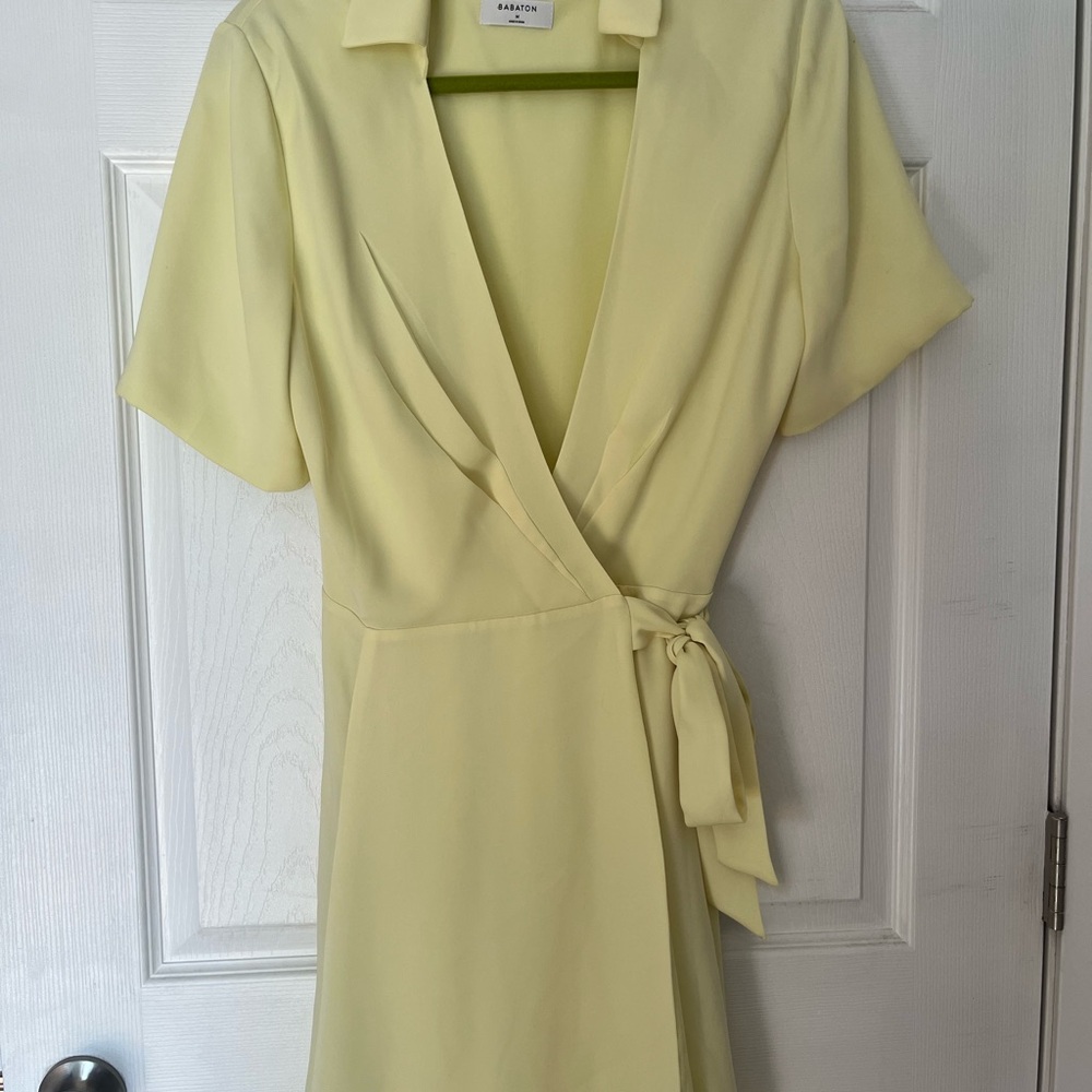 Light Yellow Wrap Dress